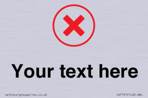 Custom plain background, red cross in a circle sign